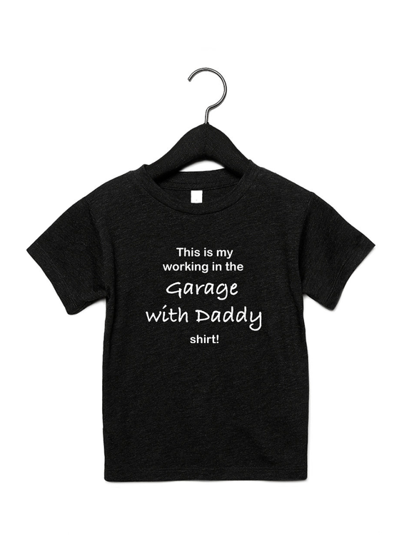 Garage with Daddy T-shirts